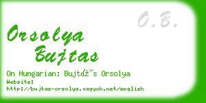 orsolya bujtas business card